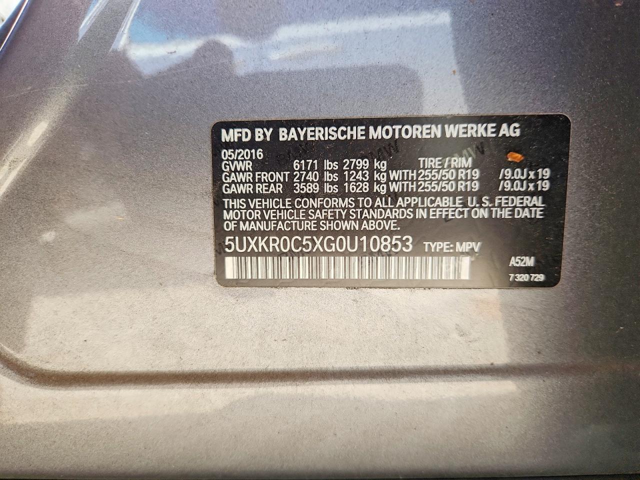 2016 BMW X5 xDrive35I - zdjęcie 12