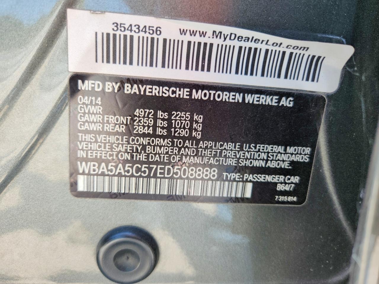 2014 BMW 528 I - zdjęcie 12