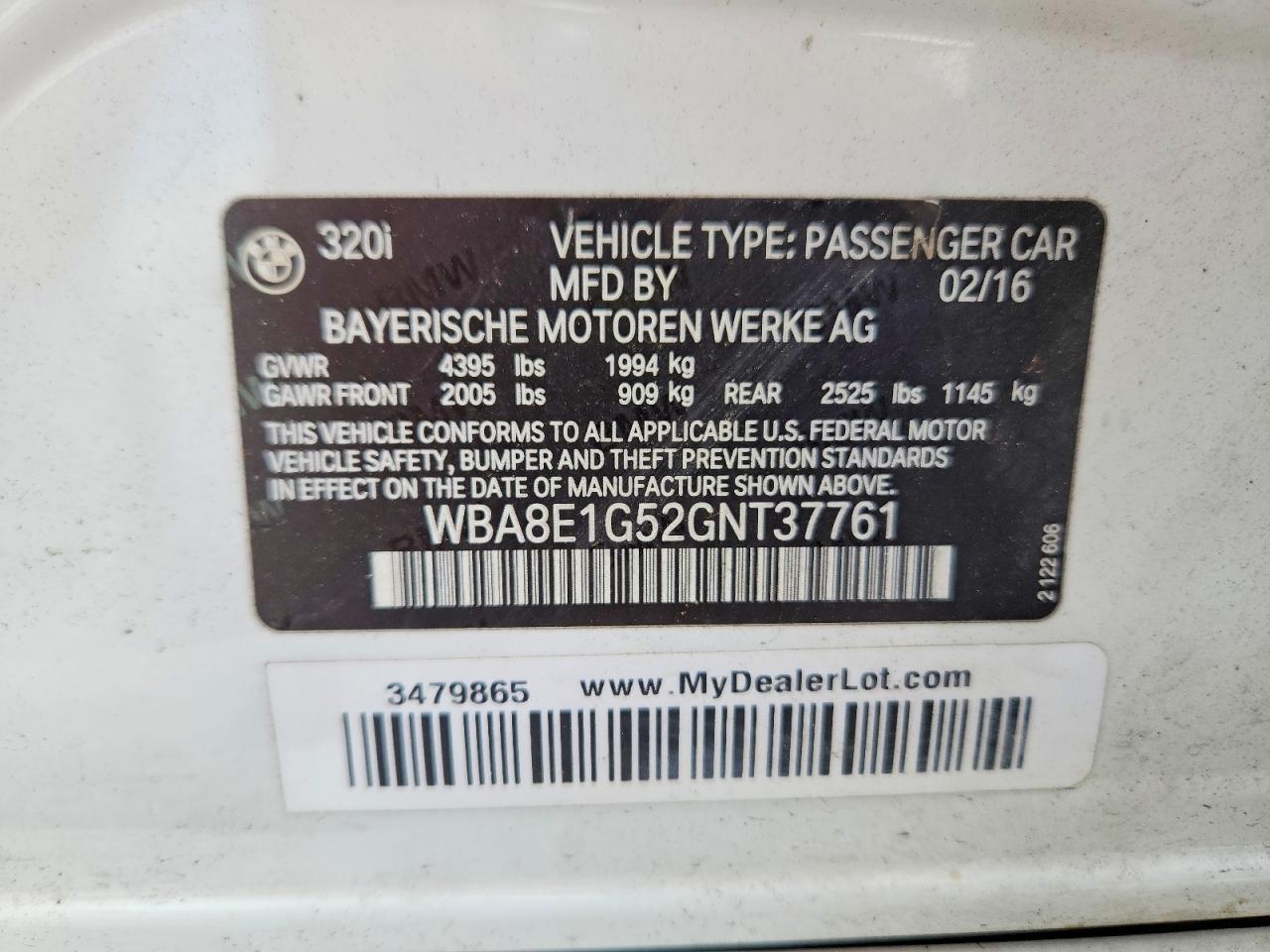 2016 BMW 320 I - zdjęcie 12