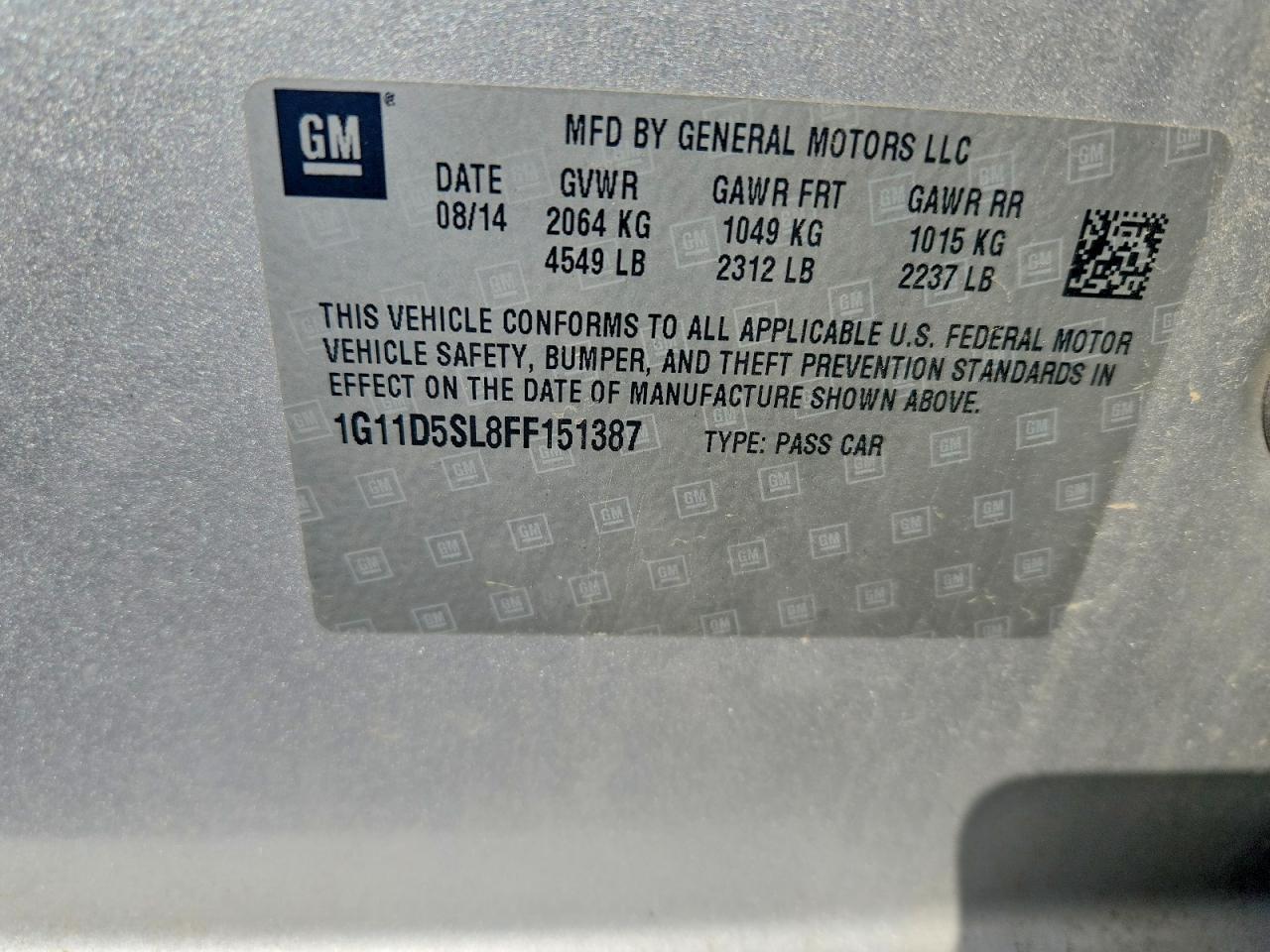 2015 Chevrolet Malibu 2Lt - zdjęcie 12