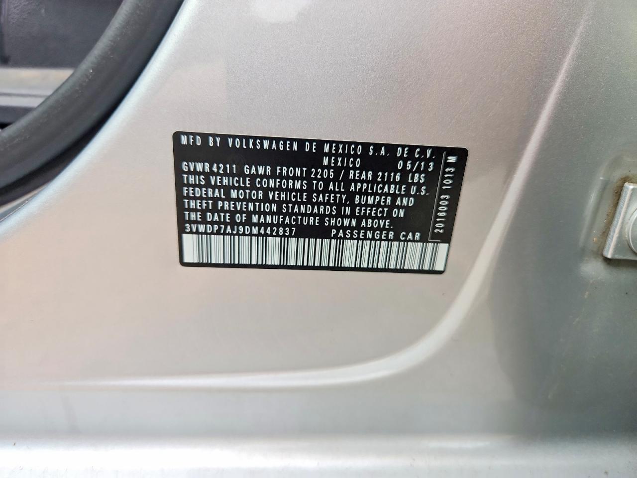 2013 Volkswagen Jetta Se - zdjęcie 12