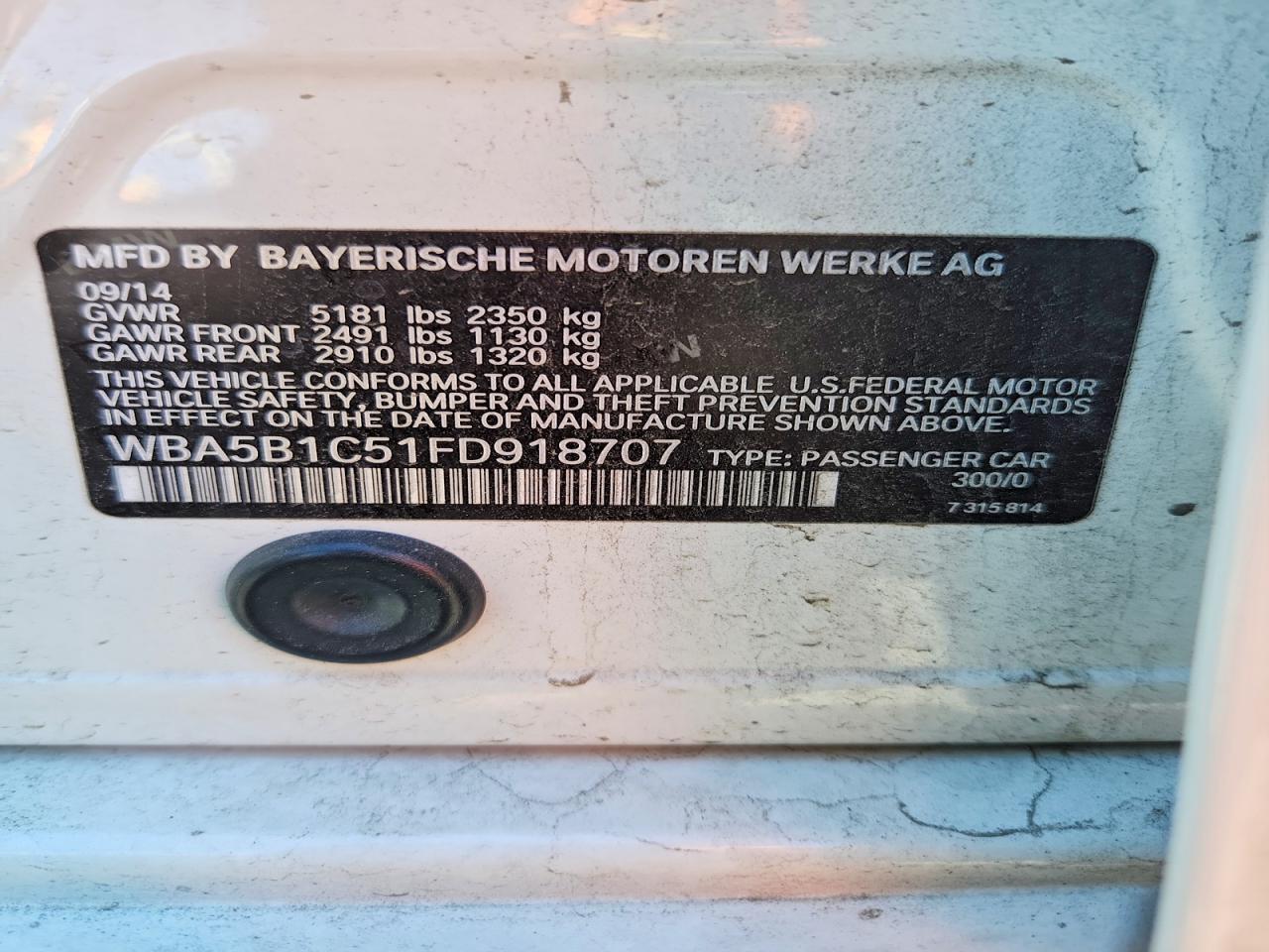 2015 BMW 535 I - zdjęcie 13