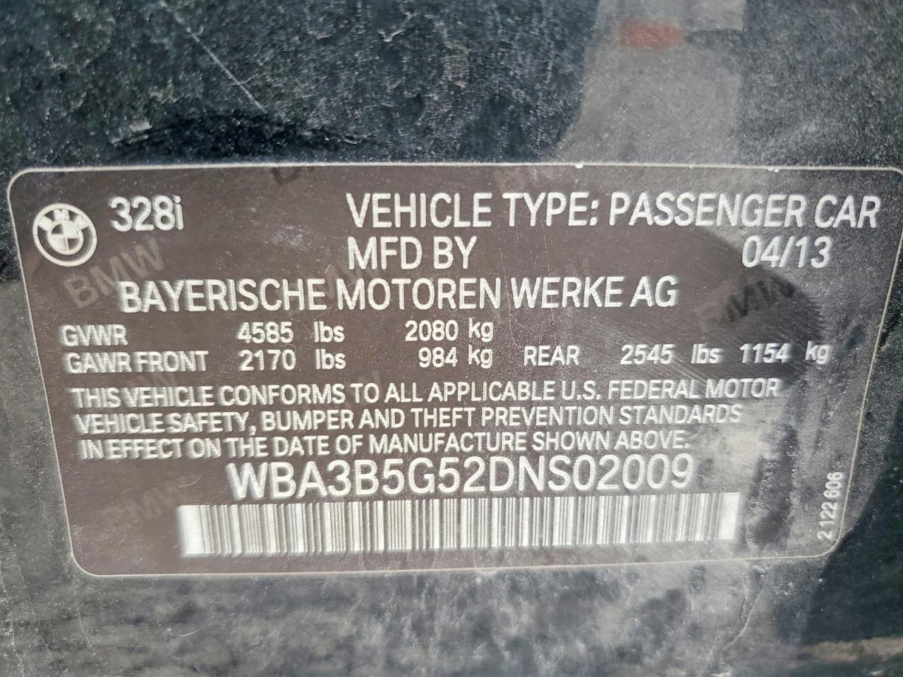 2013 BMW Seria 3 328i - zdjęcie 13
