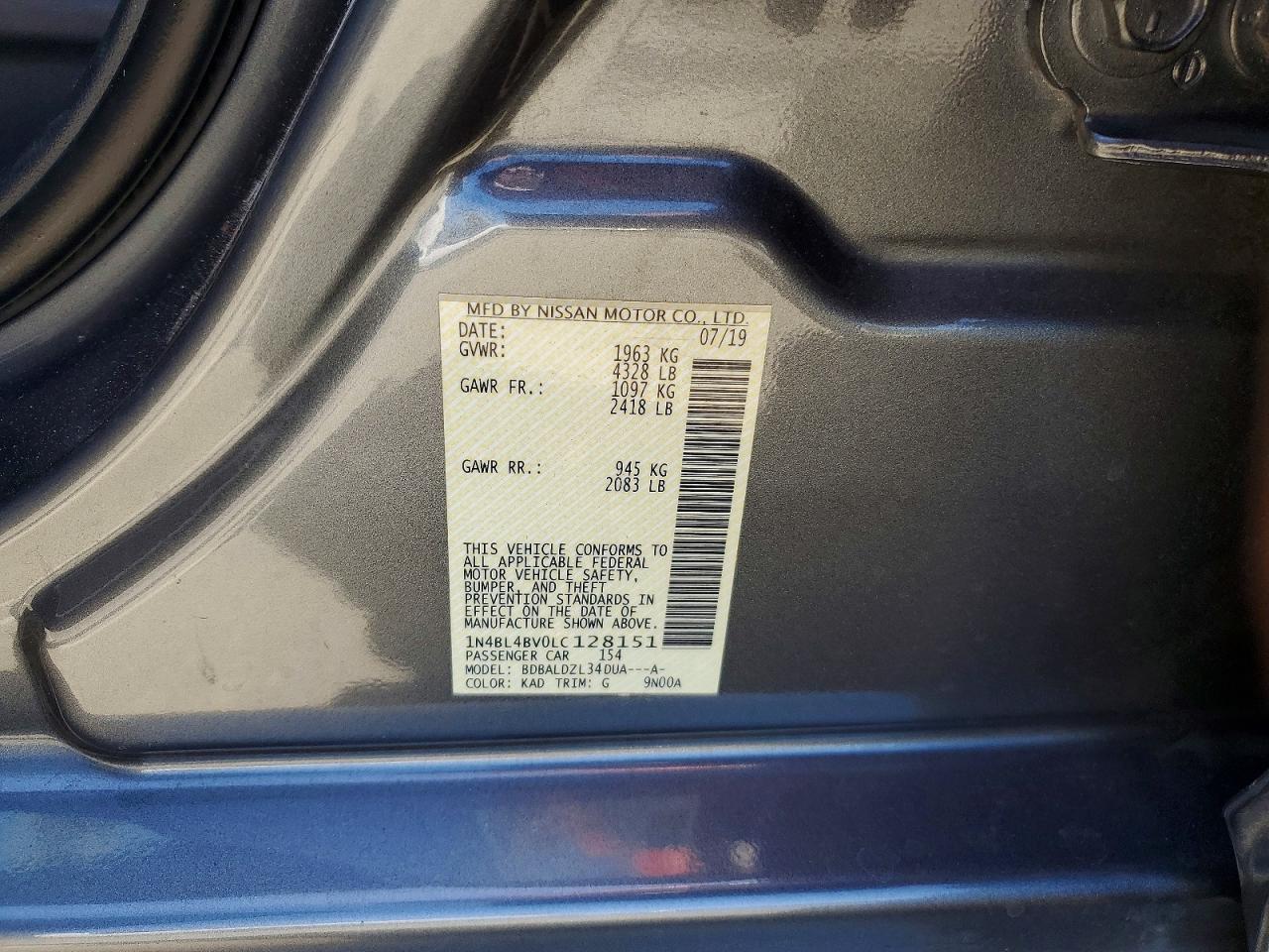 2020 Nissan Altima S - zdjęcie 12