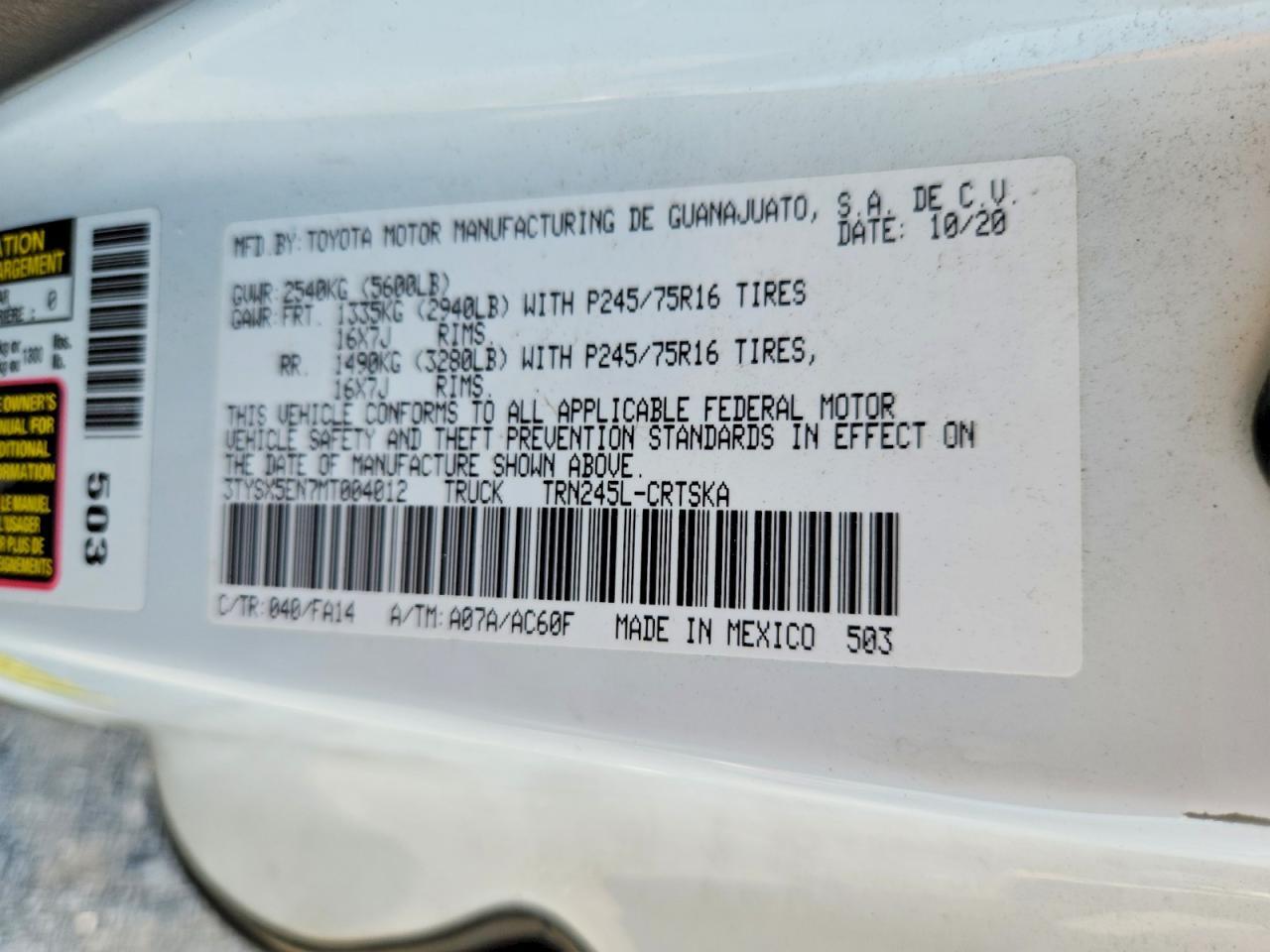 2021 Toyota Tacoma Sr - zdjęcie 12