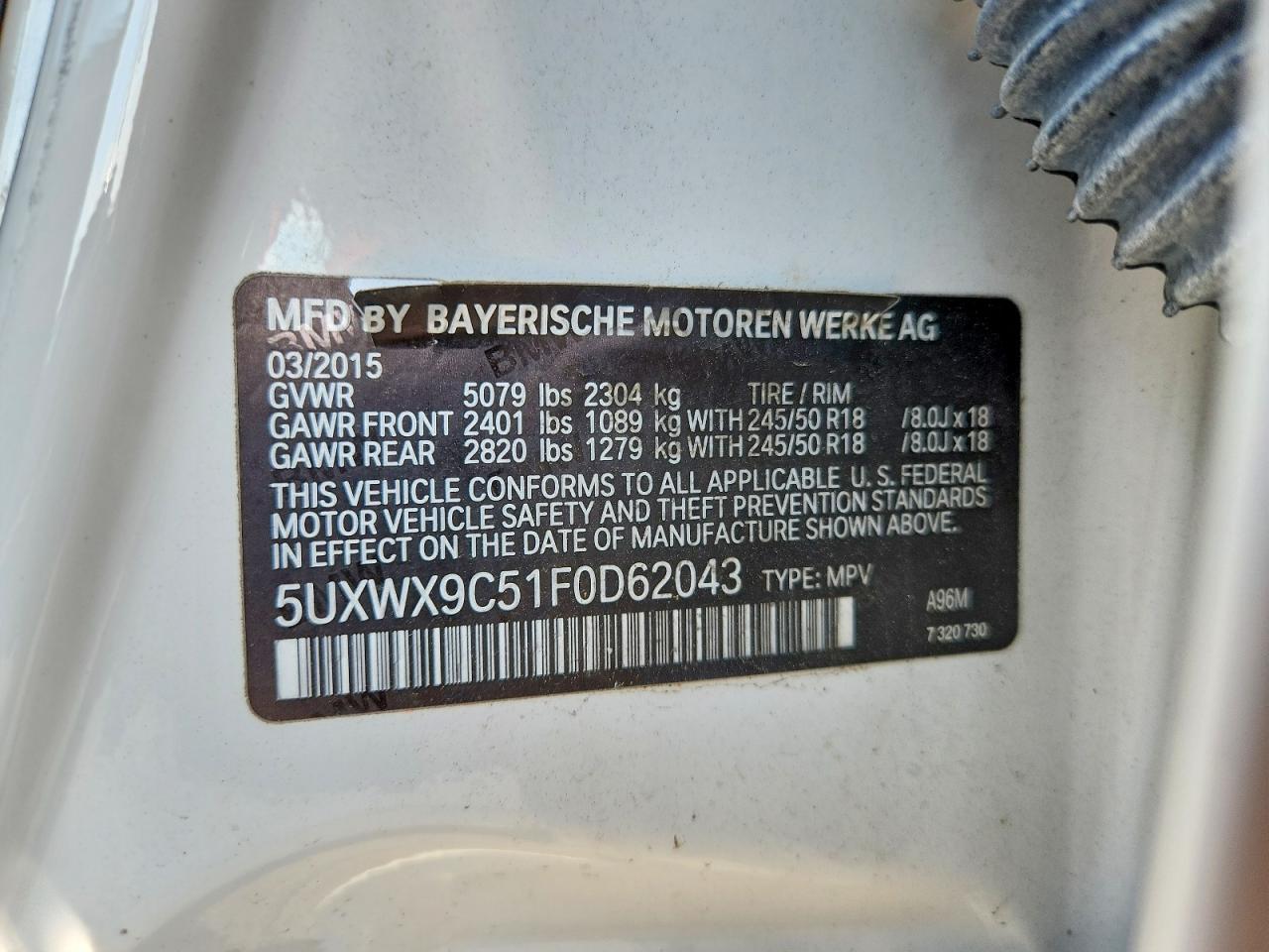 2015 BMW X3 xDrive28I - zdjęcie 13