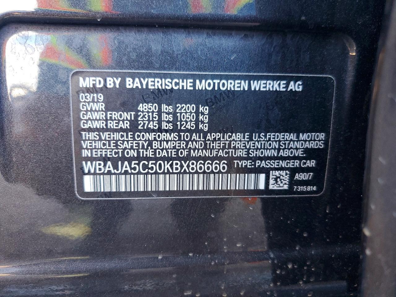 2019 BMW 530 I - zdjęcie 13