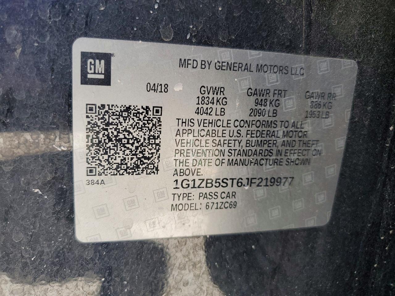 2018 Chevrolet Malibu Ls - zdjęcie 12