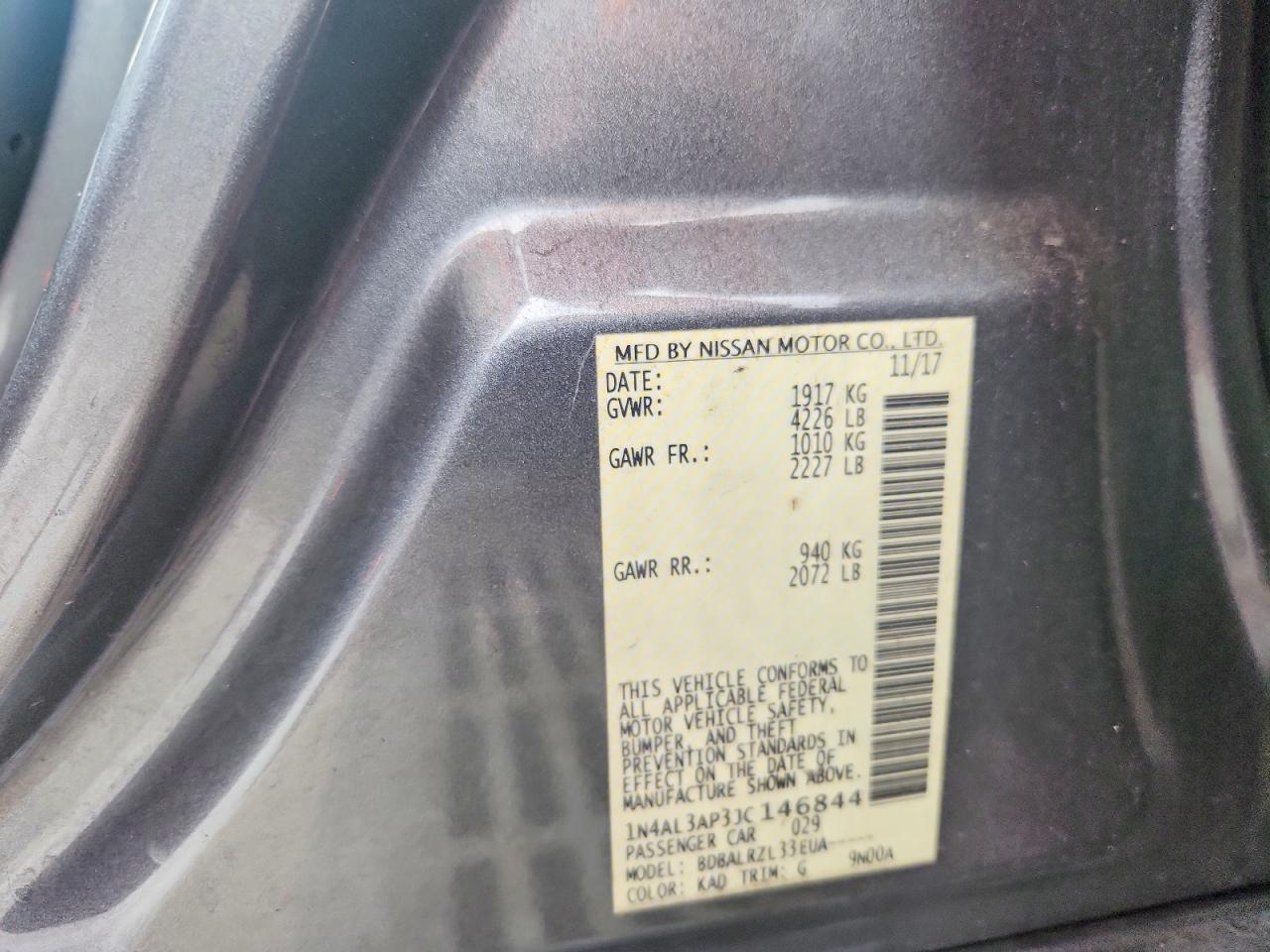 2018 Nissan Altima 2.5 Sl - zdjęcie 12