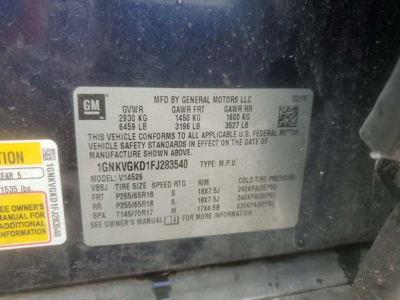 2015 Chevrolet Traverse Lt - zdjęcie 13