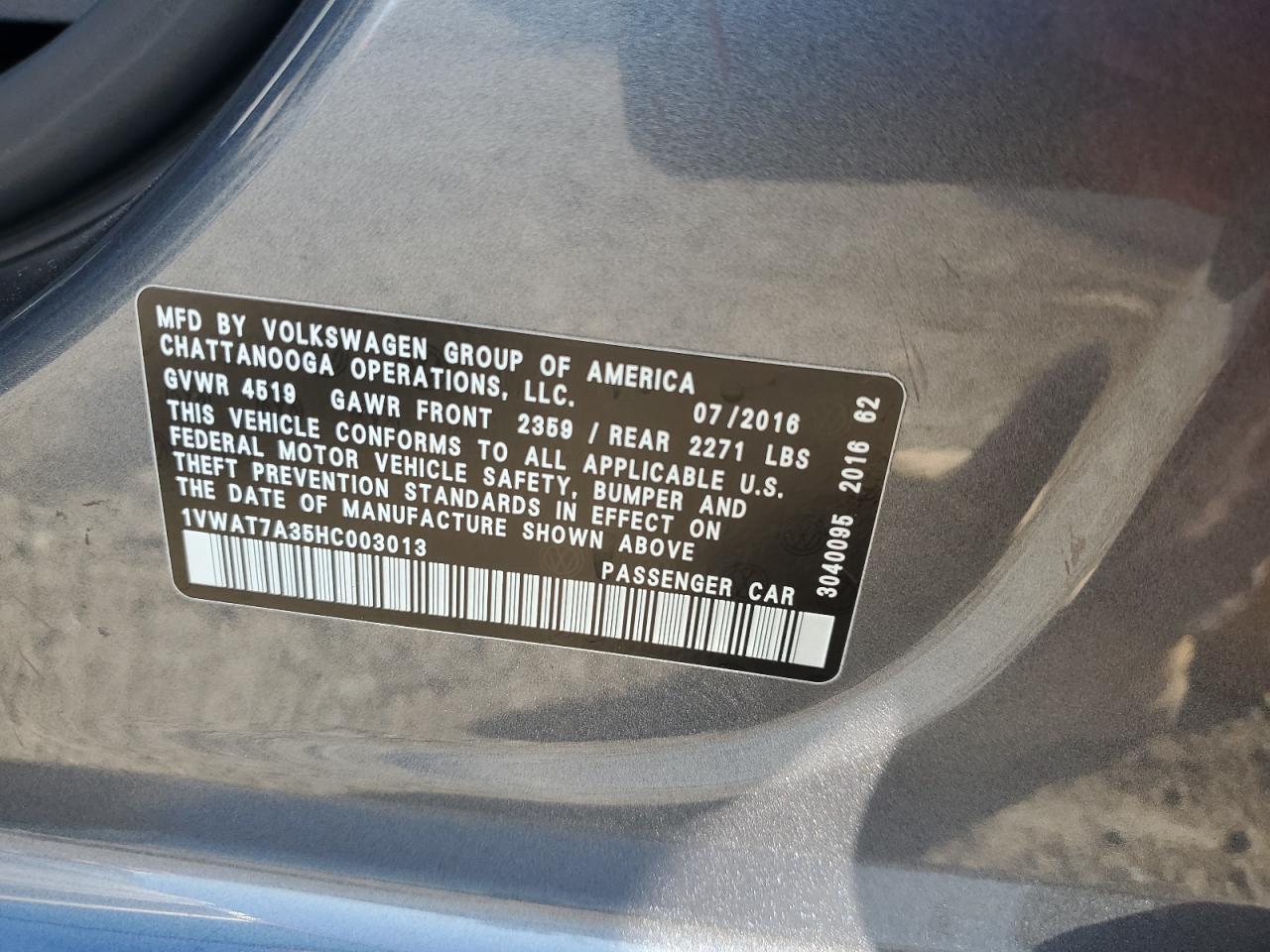 2017 Volkswagen Passat - zdjęcie 12