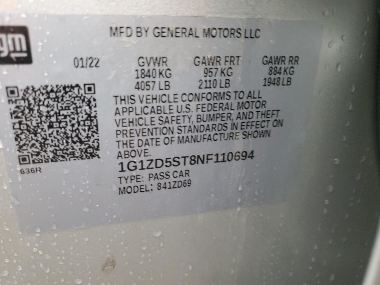 2022 Chevrolet Malibu Lt - zdjęcie 12