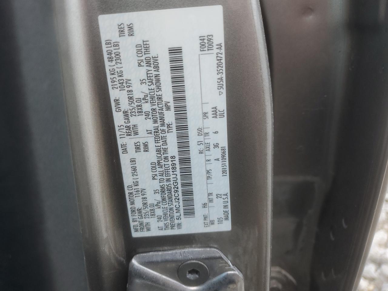 2016 Lincoln Mkc Select - zdjęcie 13