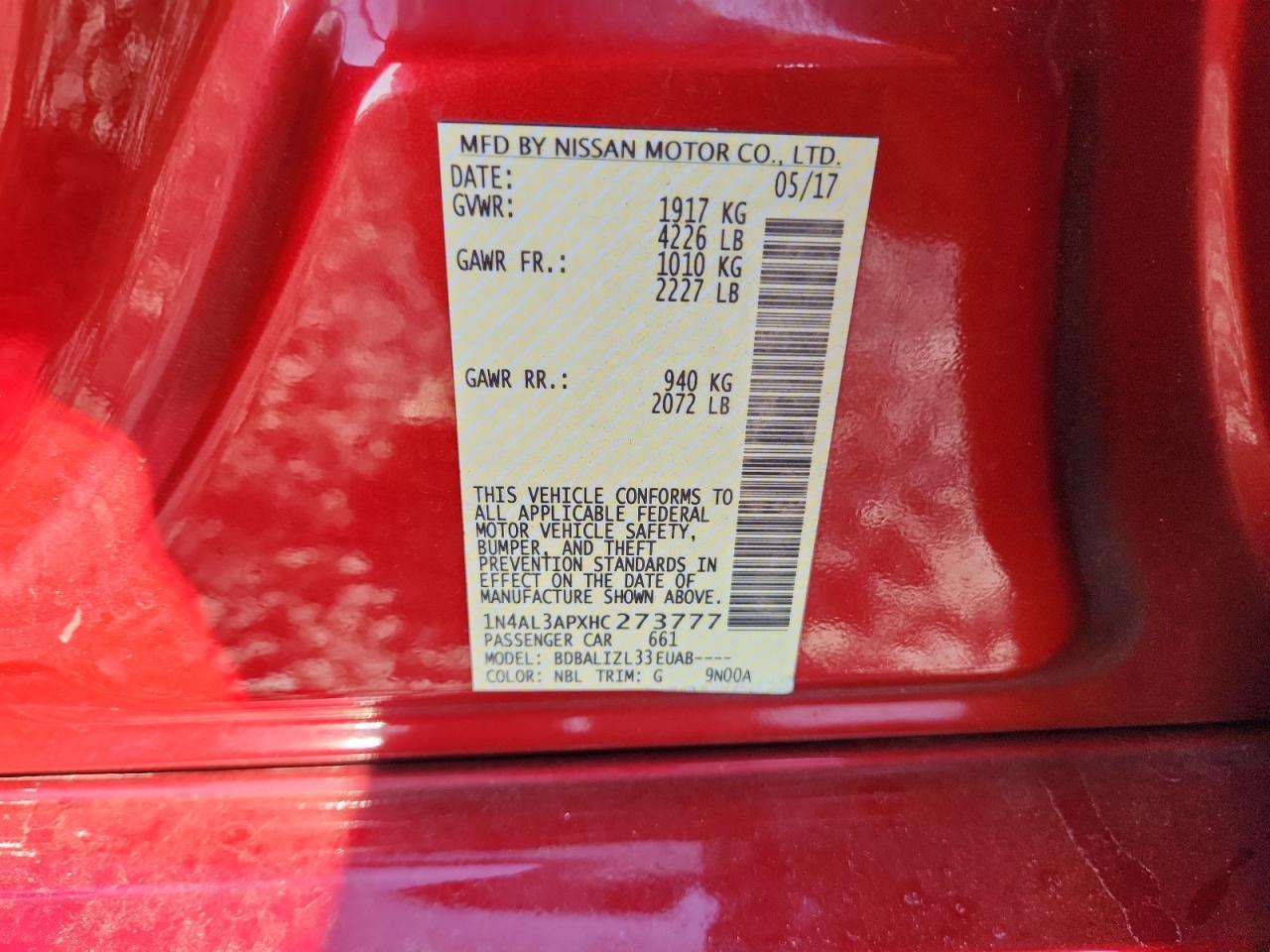 2017 Nissan Altima - zdjęcie 12