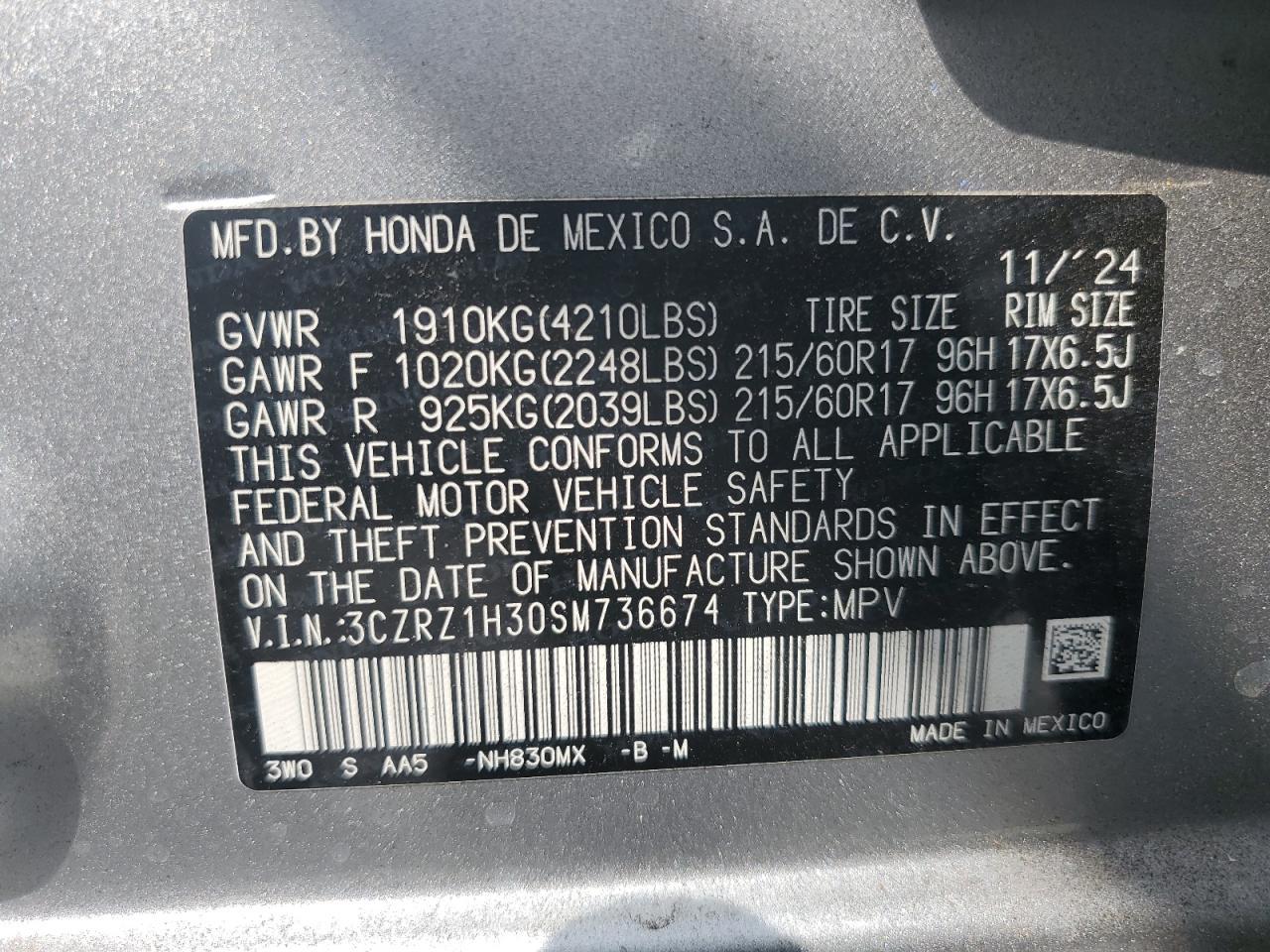 2025 Honda Hr-V Lx - zdjęcie 13