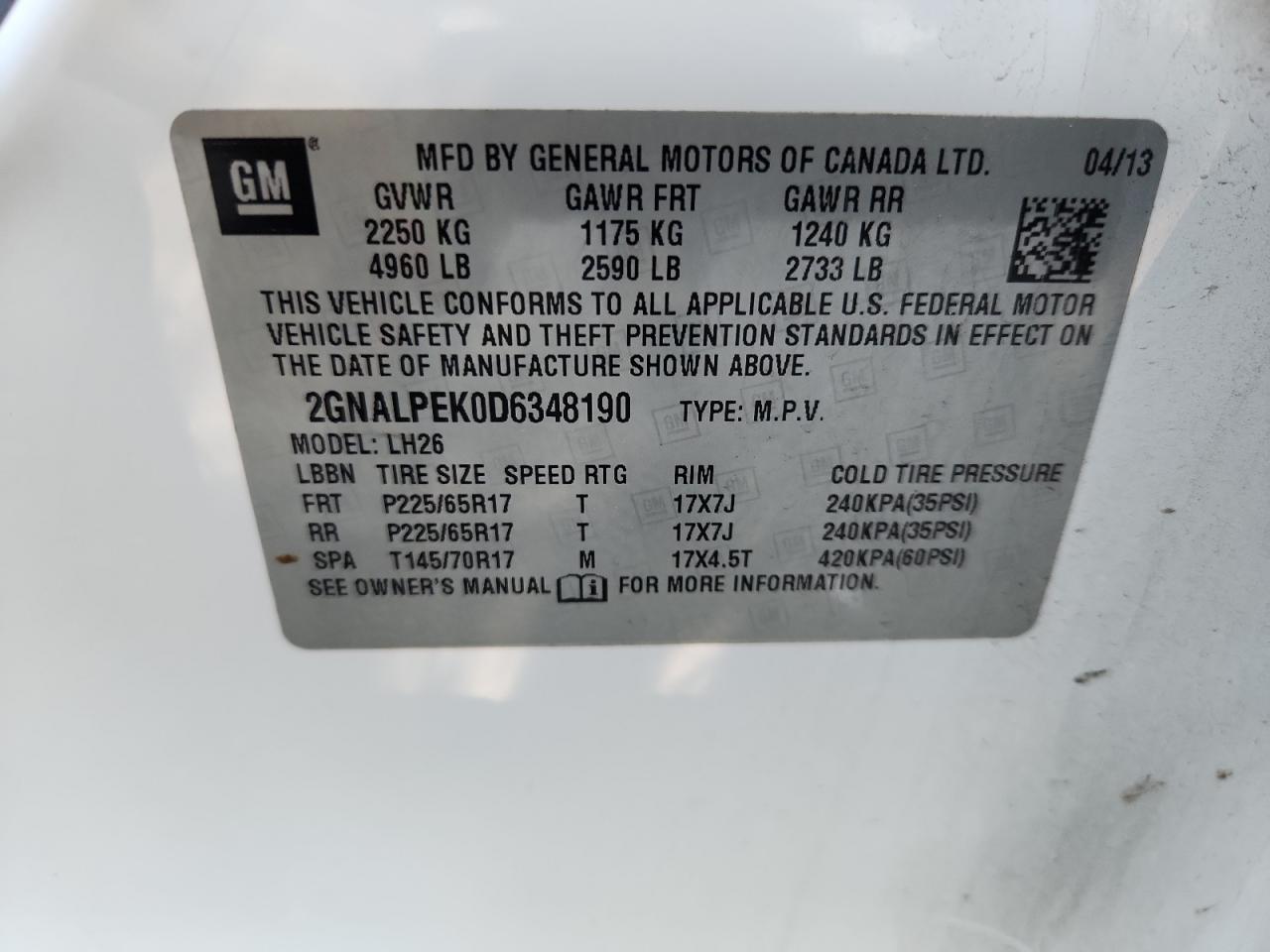 2013 Chevrolet Equinox Lt - zdjęcie 13