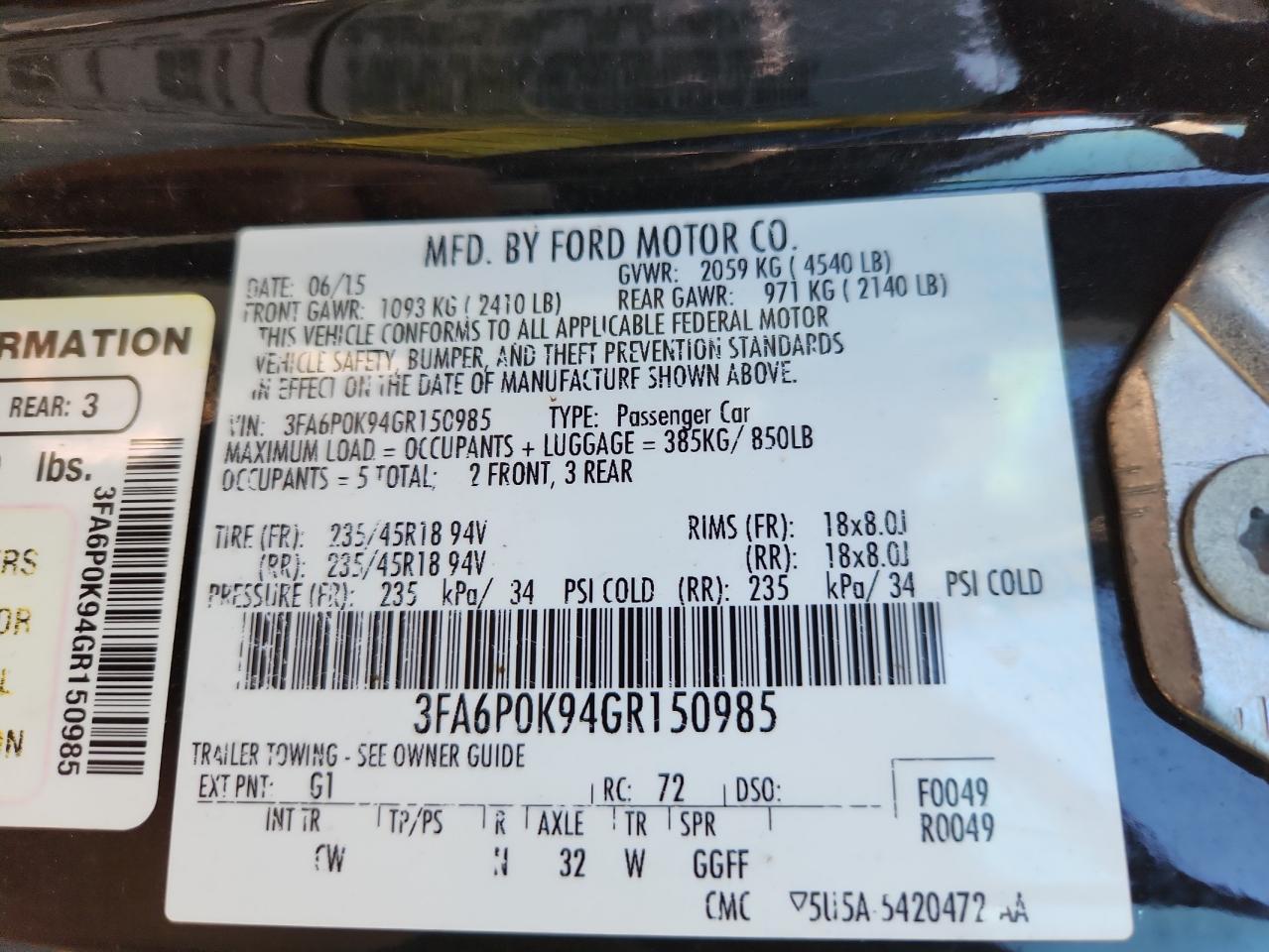 2016 Ford Fusion Titanium - zdjęcie 12
