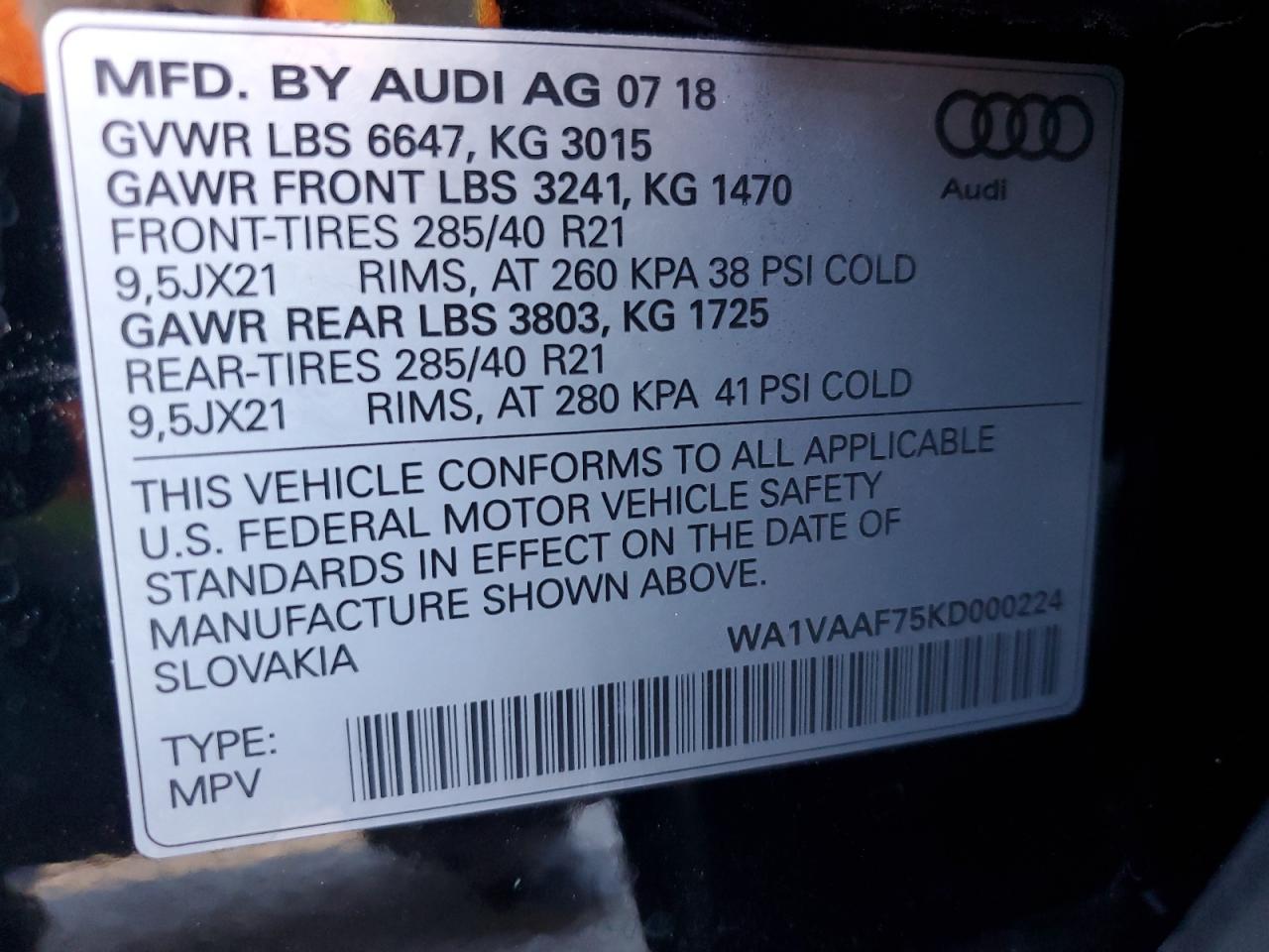 2019 Audi Q7 Prestige - zdjęcie 14