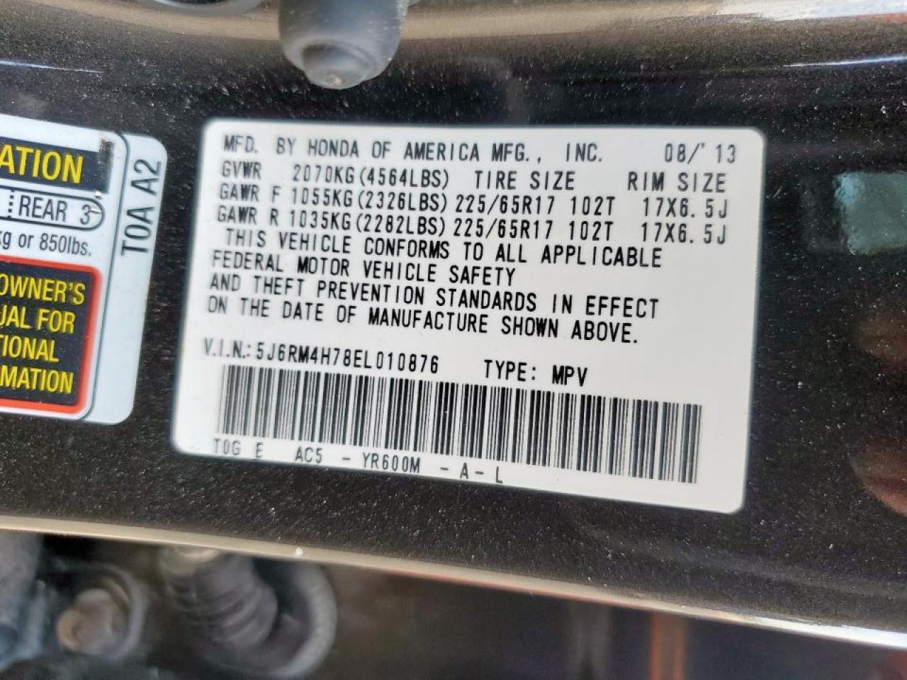 2014 Honda Cr-V Exl - zdjęcie 14