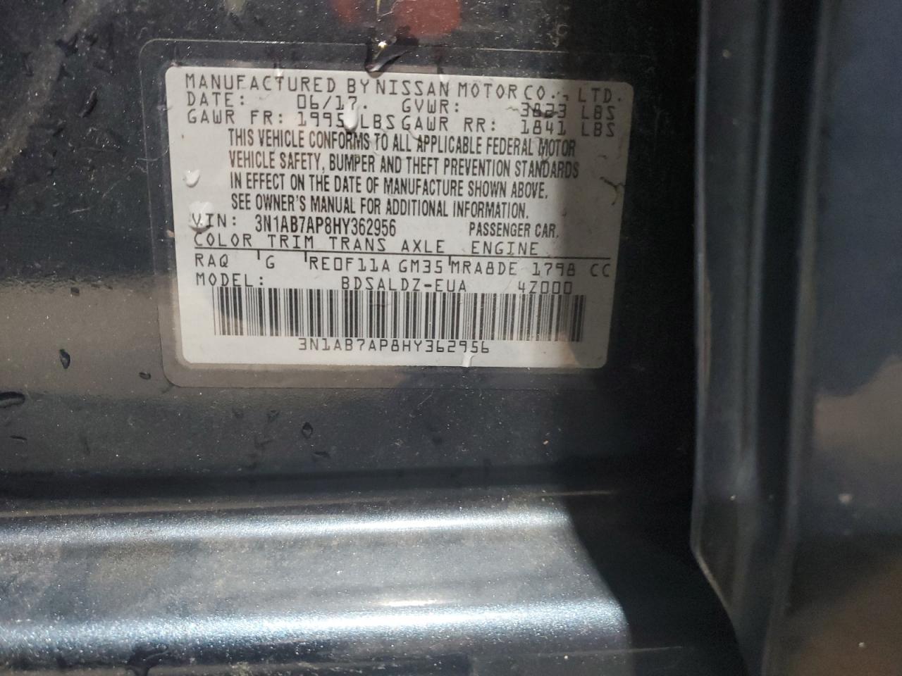 2017 Nissan Sentra S - zdjęcie 12