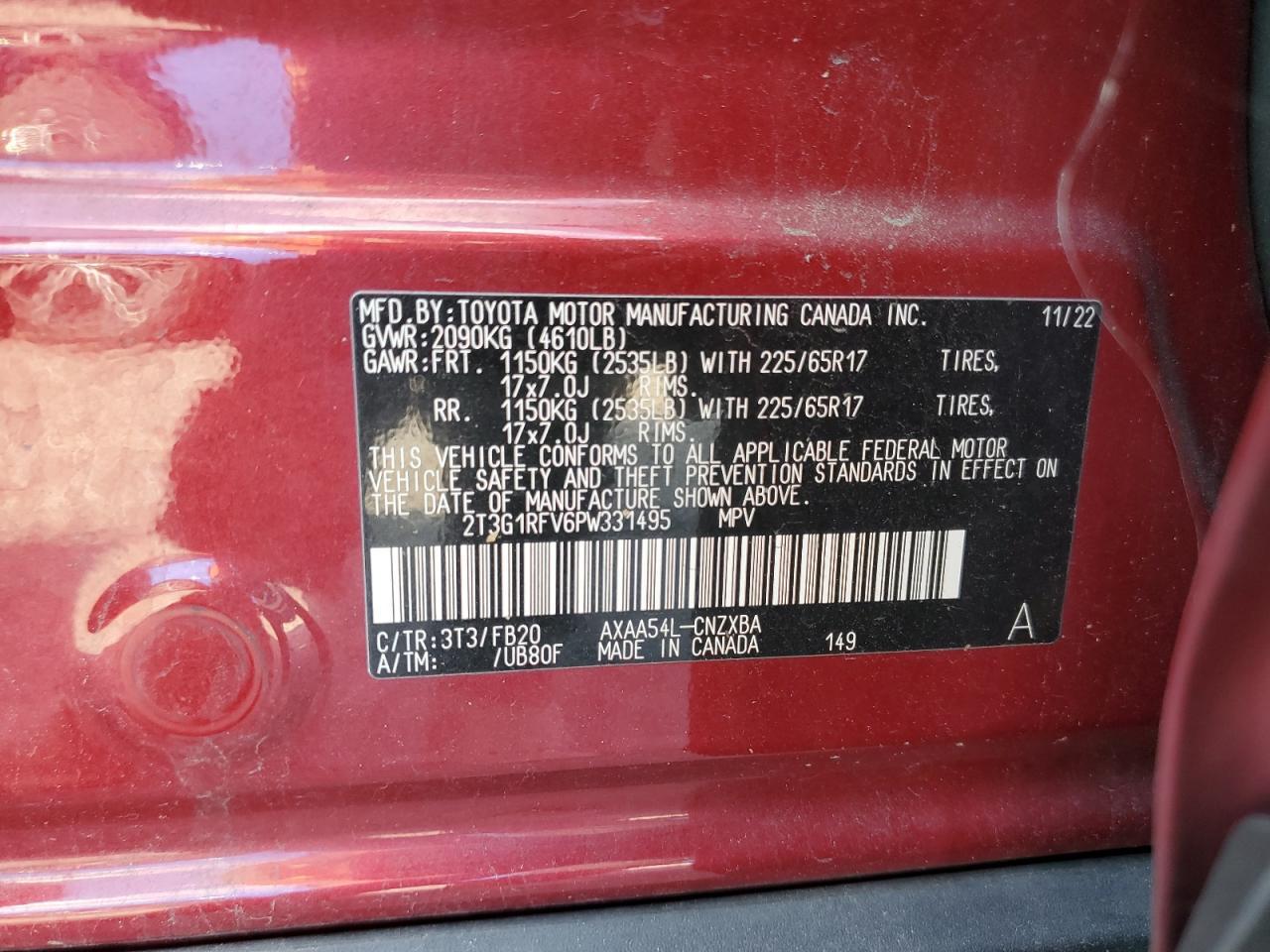 2023 Toyota Rav4 Le - zdjęcie 13