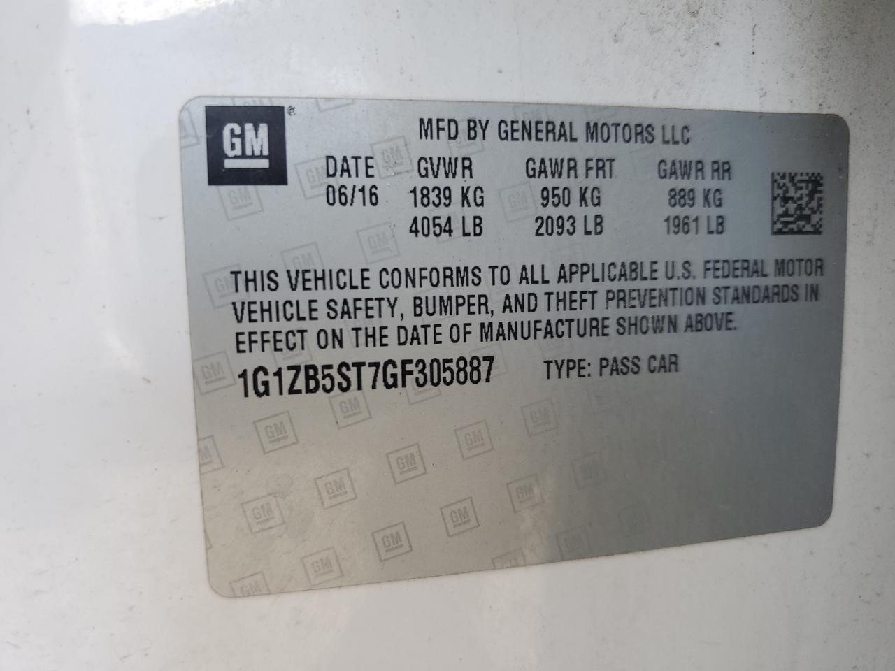 2016 Chevrolet Malibu Ls - zdjęcie 12