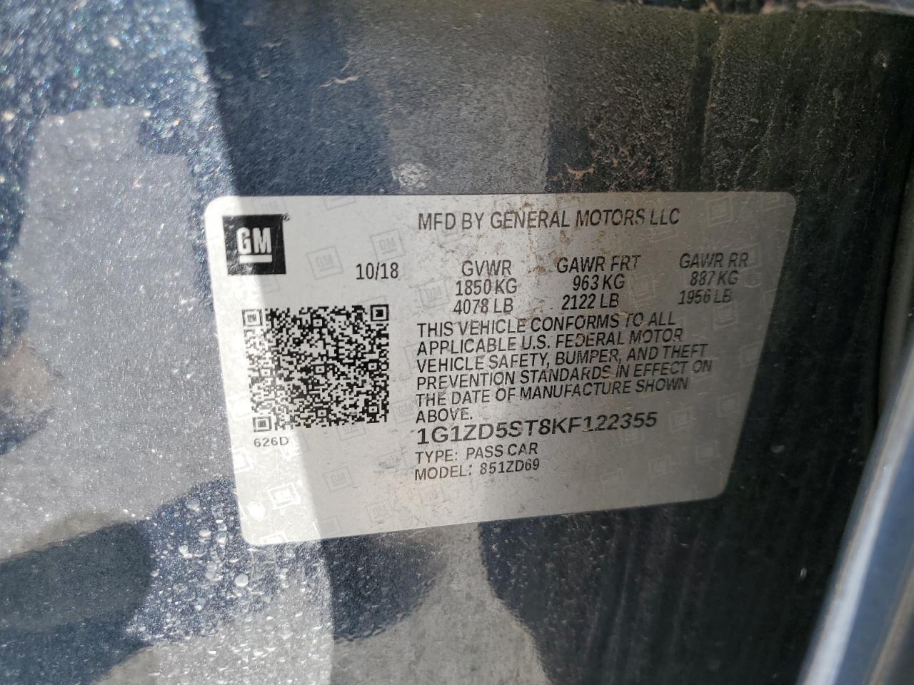 2019 Chevrolet Malibu Lt - zdjęcie 12