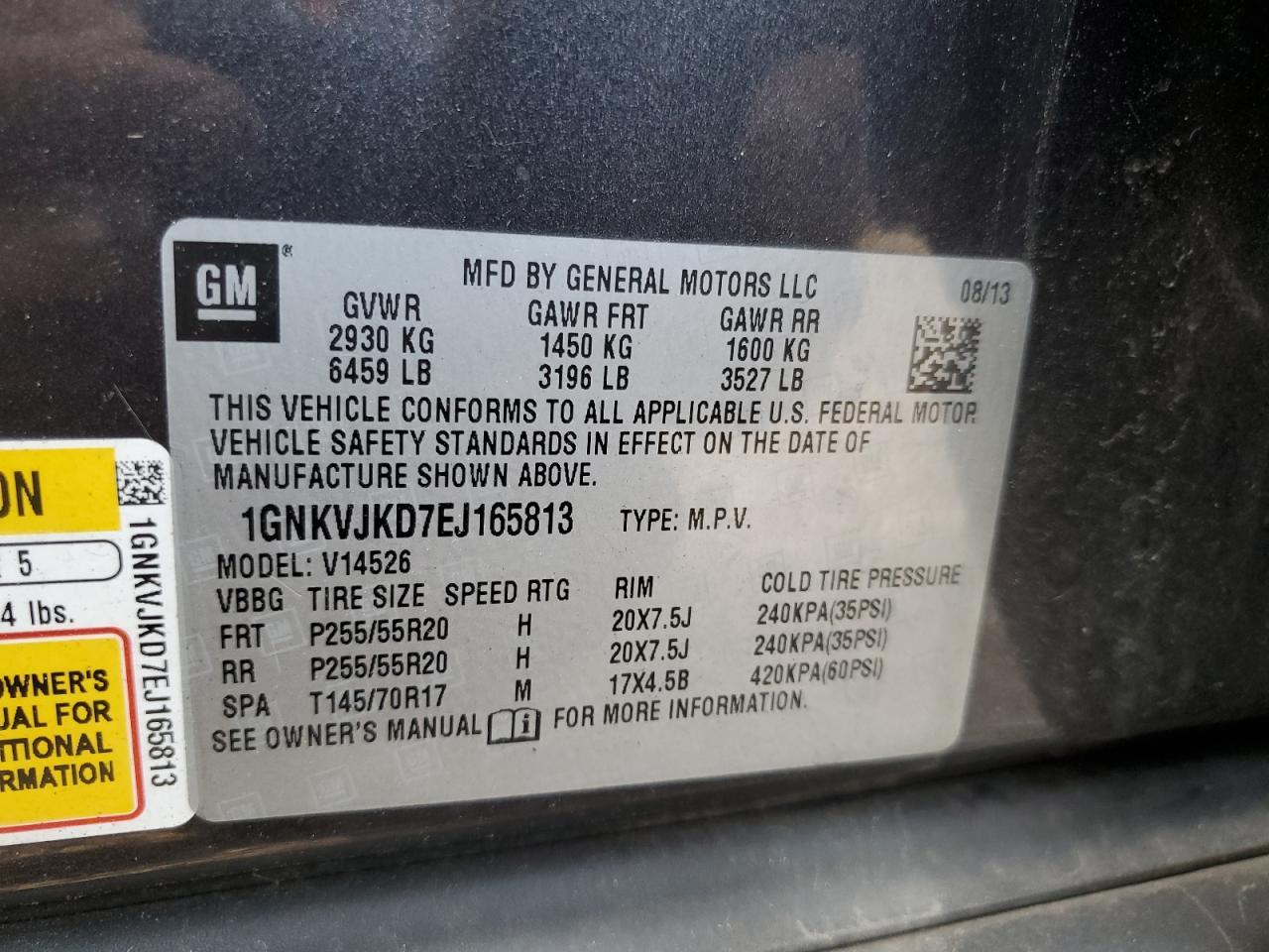 2014 Chevrolet Traverse Ltz - zdjęcie 13