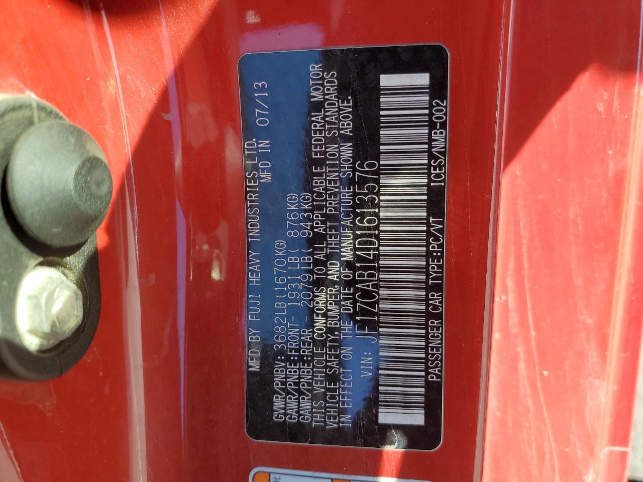 2013 Subaru Brz 2.0 Premium - zdjęcie 12