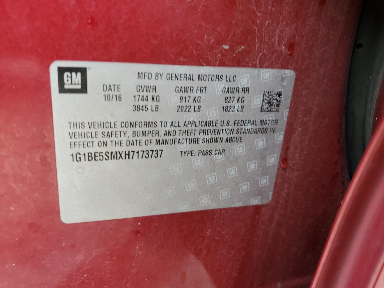 2017 Chevrolet Cruze Lt - zdjęcie 12