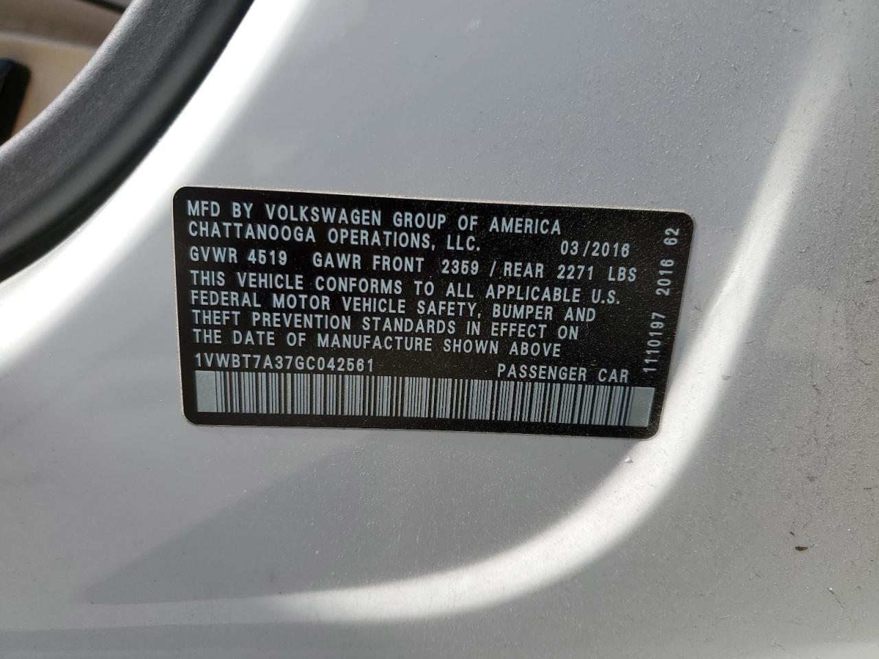 2016 Volkswagen Passat Se - zdjęcie 13