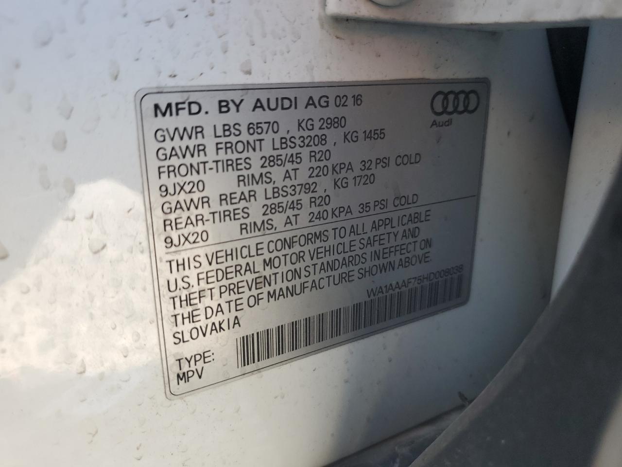 2017 Audi Q7 Premium - zdjęcie 13