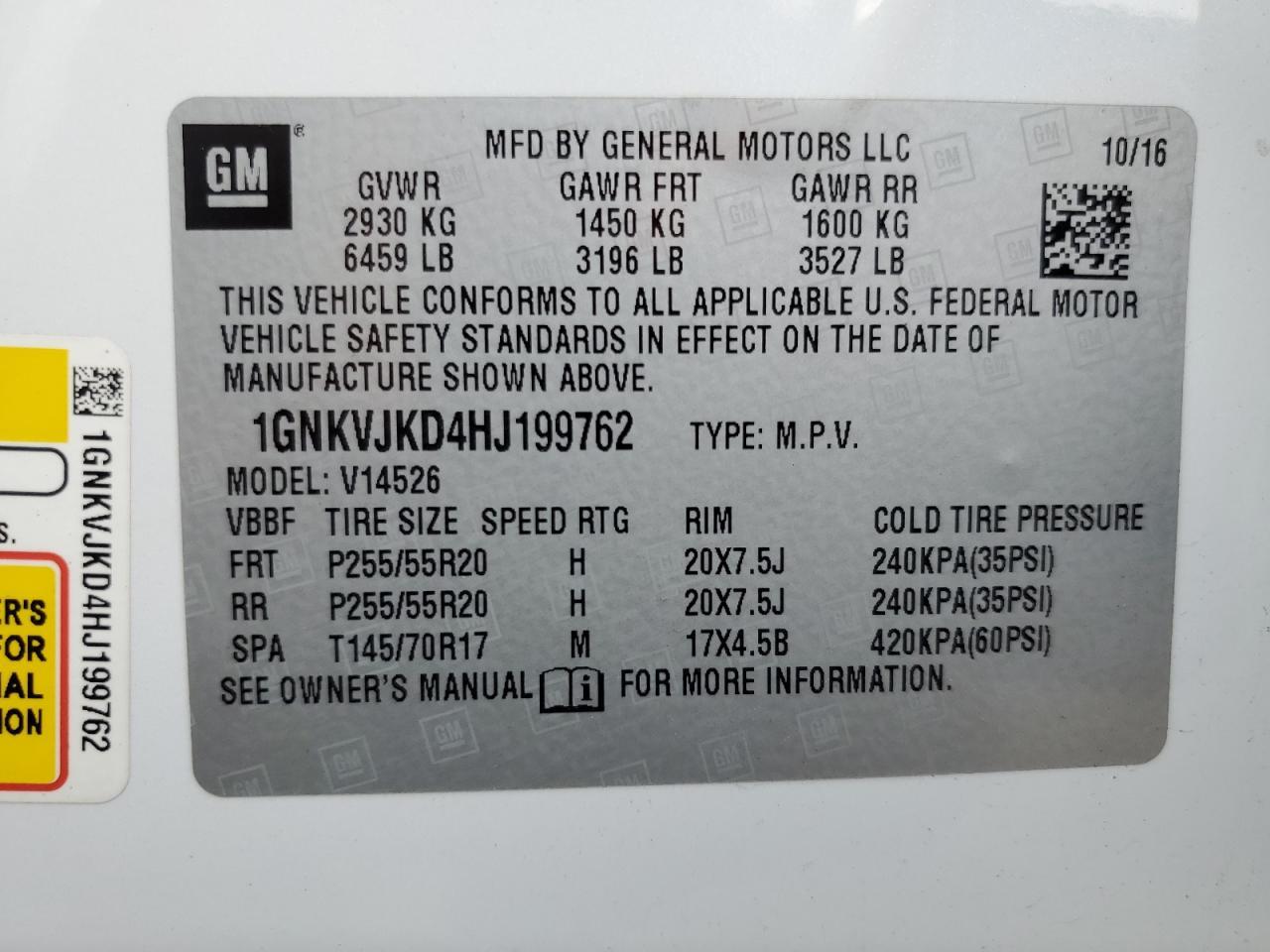 2017 Chevrolet Traverse Premier - zdjęcie 13