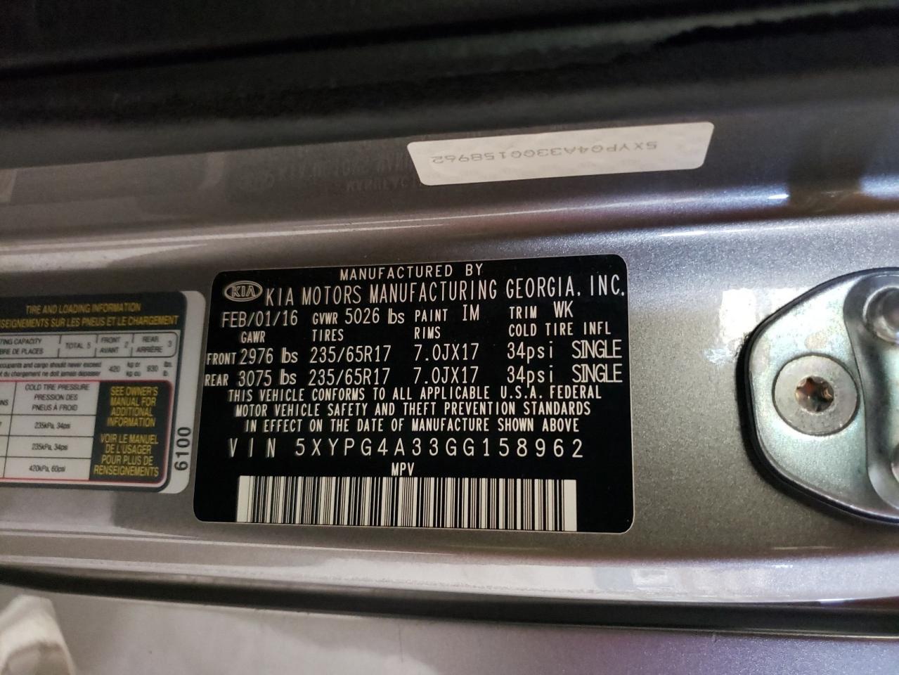 2016 Kia Sorento - zdjęcie 14