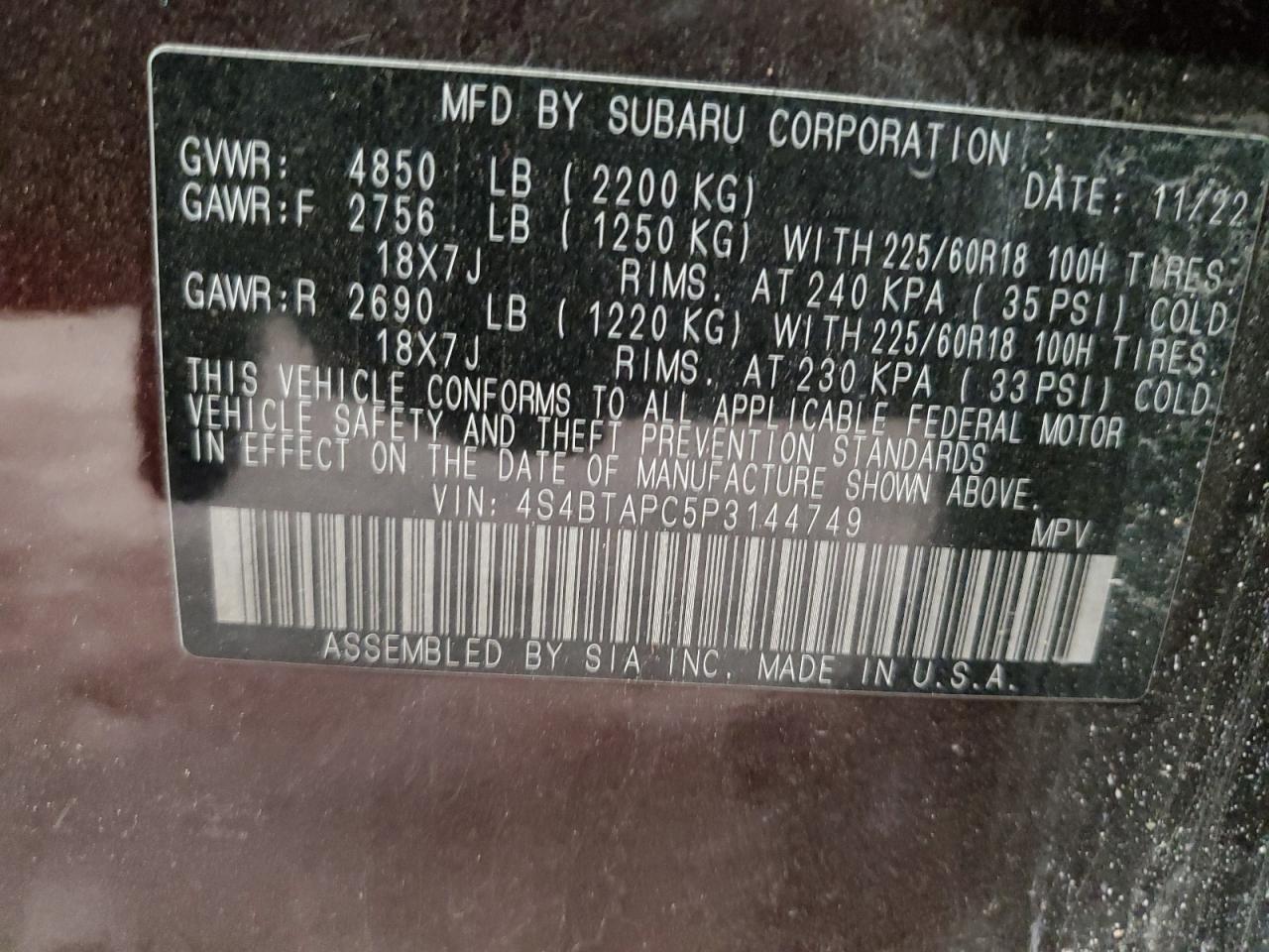 2023 Subaru Outback Touring - zdjęcie 14