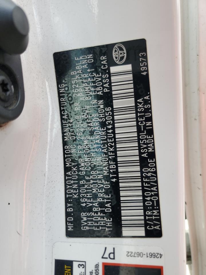 2014 Toyota Camry L - zdjęcie 12