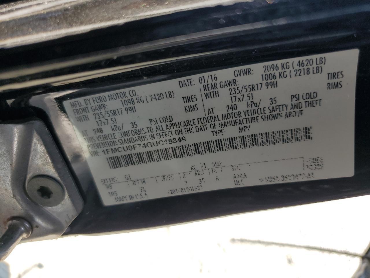 2016 Ford Escape S - zdjęcie 12