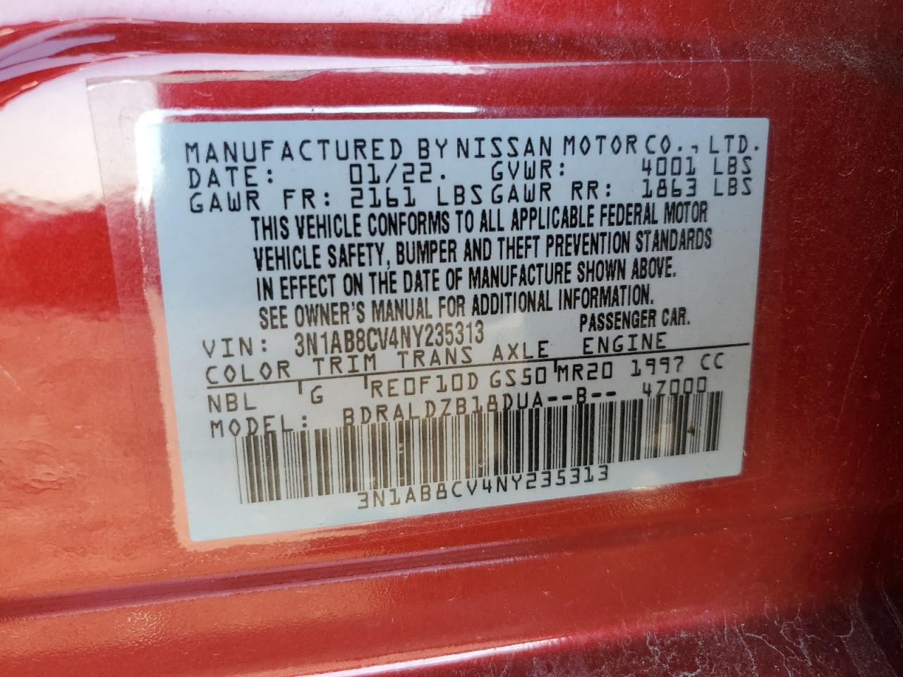 2022 Nissan Sentra Sv - zdjęcie 12