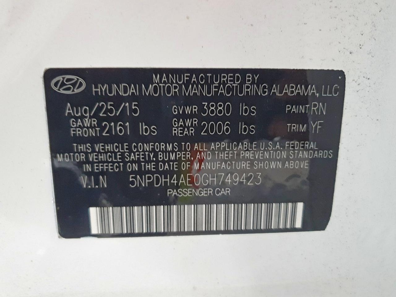 2016 Hyundai Elantra Se - zdjęcie 13