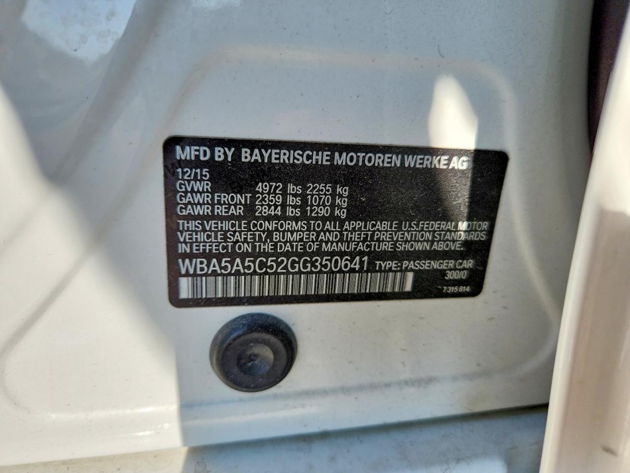 2016 BMW 528 I - zdjęcie 12