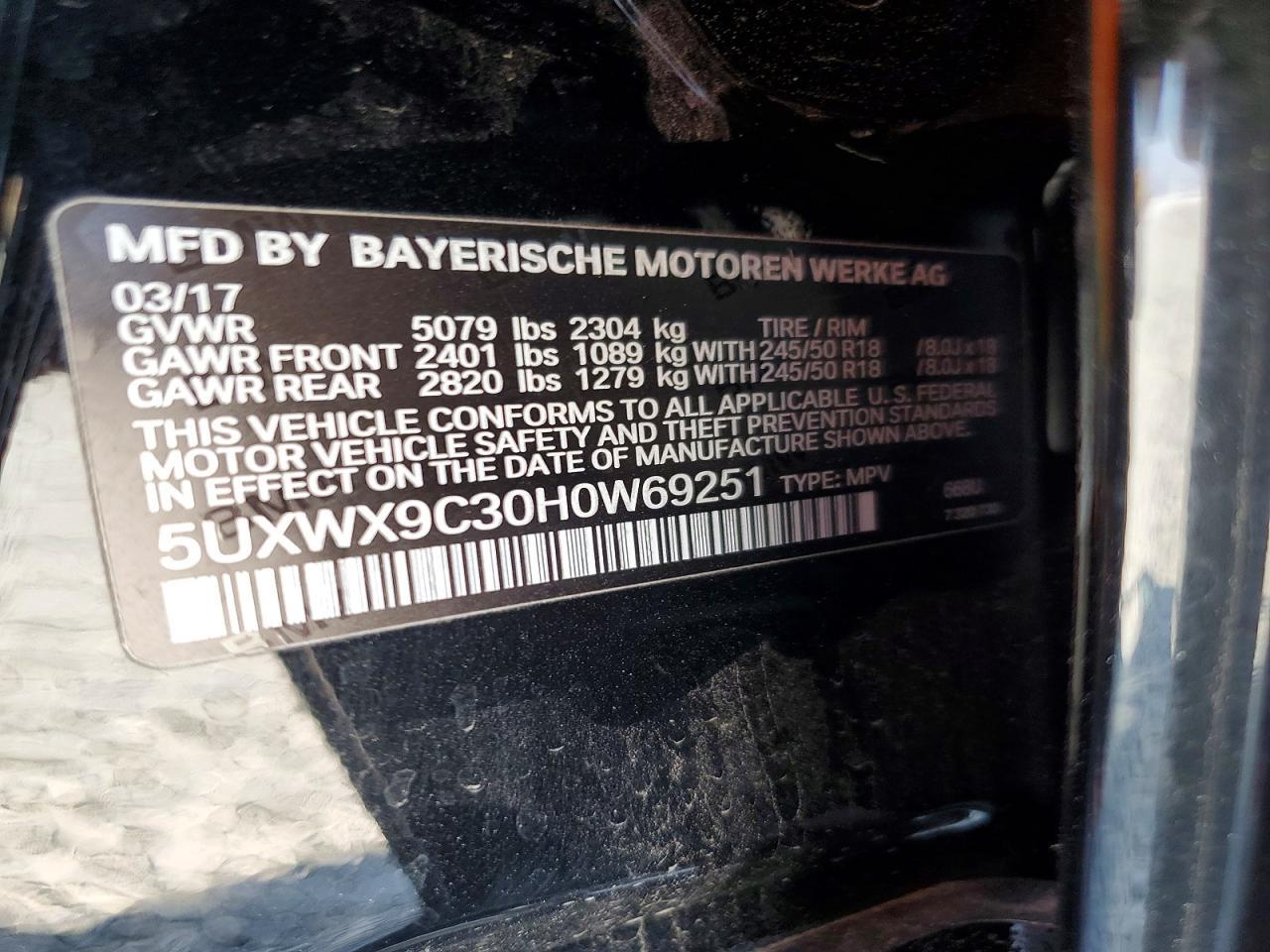 2017 BMW X3 xDrive28I - zdjęcie 14