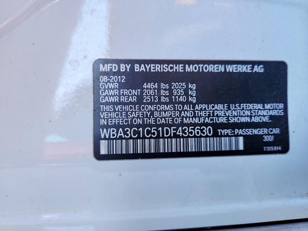 2013 BMW 328 I Sulev - zdjęcie 12