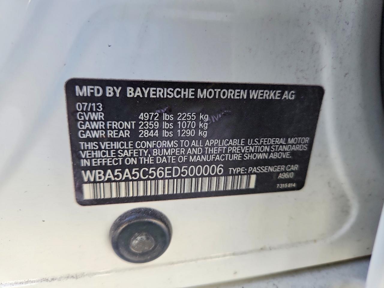 2014 BMW 528 I - zdjęcie 12