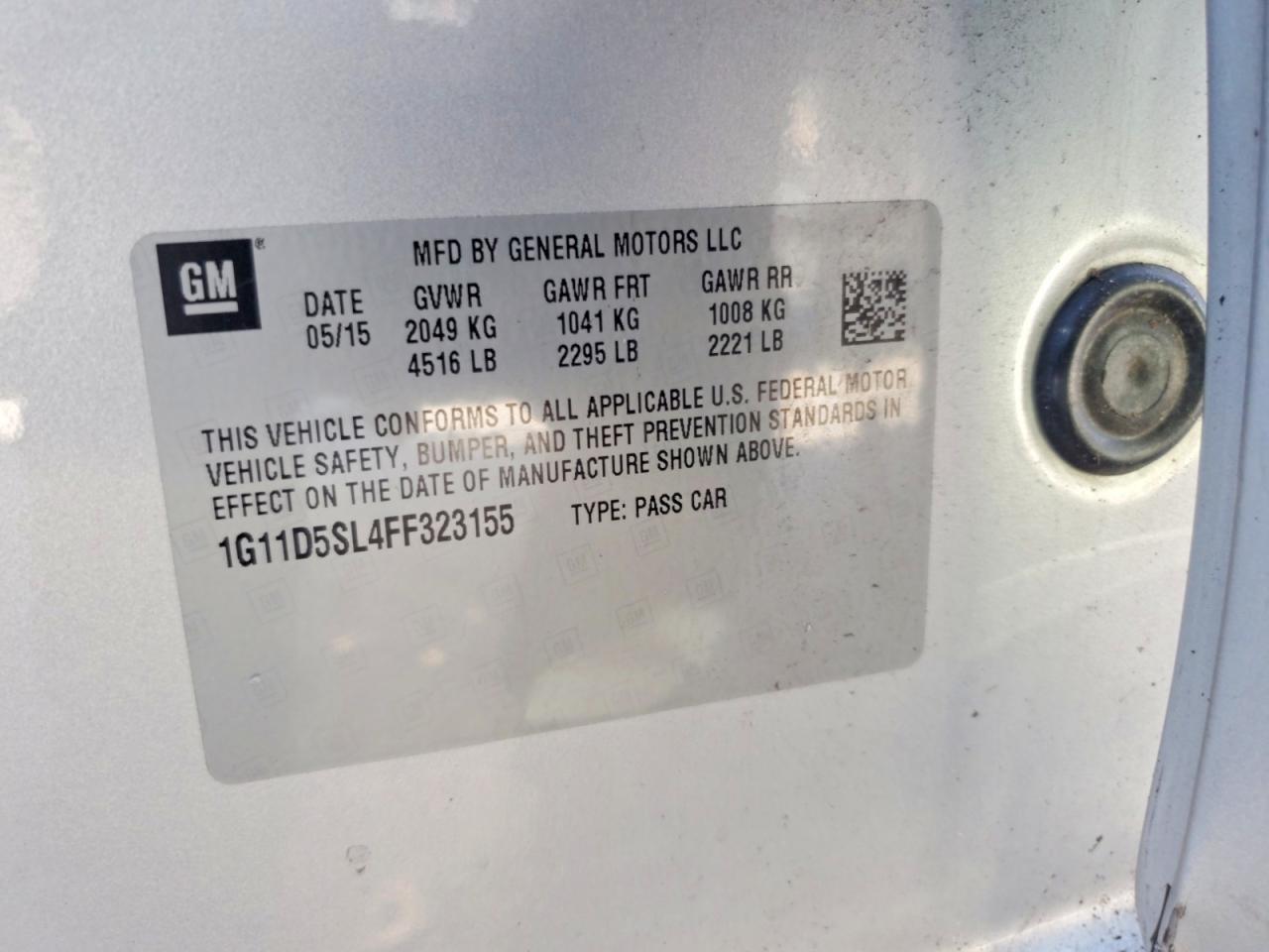 2015 Chevrolet Malibu 2Lt - zdjęcie 12