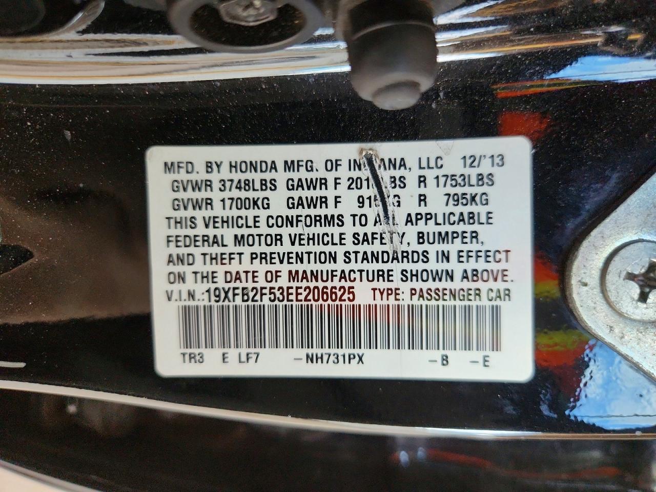 2014 Honda Civic Lx - zdjęcie 12