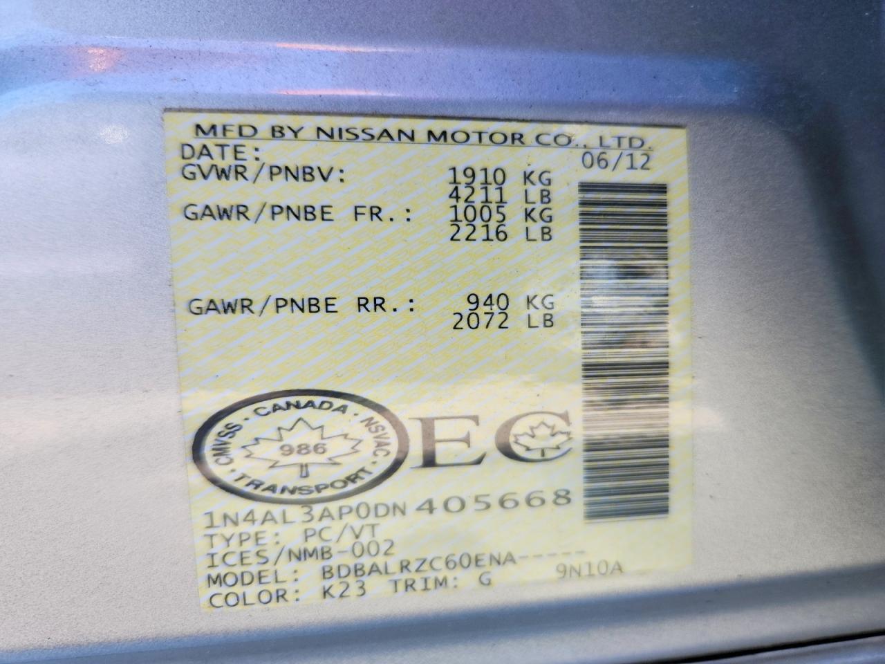 2013 Nissan Altima 2.5 - zdjęcie 12