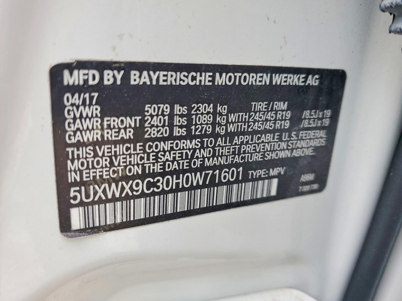 2017 BMW X3 xDrive28I - zdjęcie 13