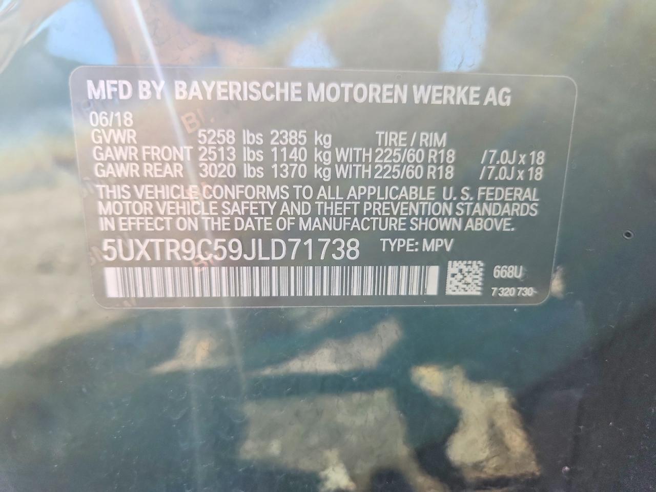2018 BMW X3 xDrive30I - zdjęcie 13