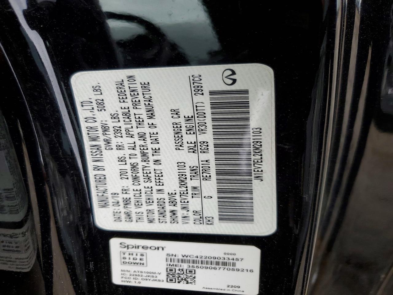 2019 Infiniti Q60 3.0T Luxe - zdjęcie 12