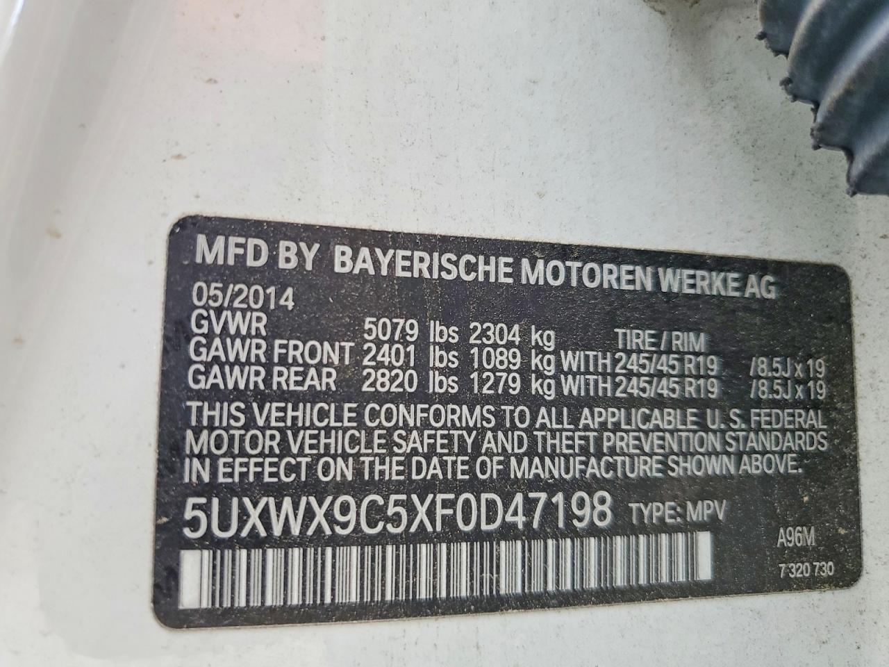 2015 BMW X3 xDrive28I - zdjęcie 12